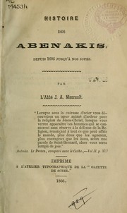 Cover of: Histoire des Abenakis: depuis 1605 jusqu'à nos jours