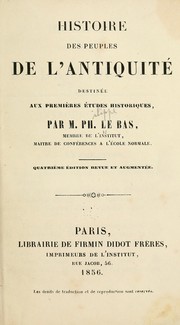 Cover of: Histoire des peuples de l'antiquité, destinée aux premières études historiques