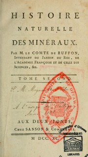 Cover of: Histoire naturelle des minéraux by Georges-Louis Leclerc, comte de Buffon