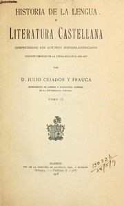 Cover of: Historia de la lengua y literatura castellana