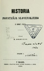 Cover of: Historia povstaňja slovenskjeho z roku 1848