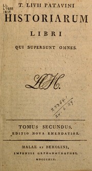 Cover of: Historiarum libri qui supersunt omnes by Titus Livius