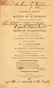 Cover of: An historical account of the battle of Waterloo