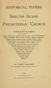 Cover of: Historical papers on Shelter Island and its Presbyterian church by Jacob Edward Mallmann