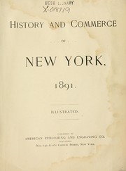 Cover of: History and commerce of New York, 1891.