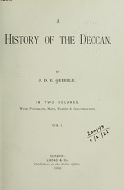 Cover of: A history of the Deccan