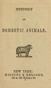 Cover of: History of domestic animals