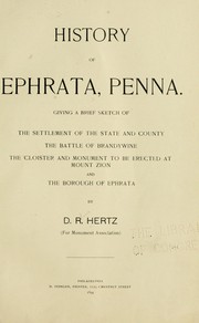 Cover of: History of Ephrata, Penna. by Daniel Rhine Hertz