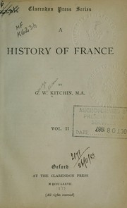 Cover of: A history of France by G. W. Kitchin