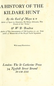 Cover of: A history of the Kildare hunt