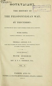 Cover of: The history of the Peloponnesian War by Thucydides