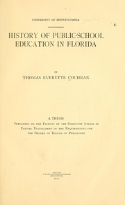 Cover of: History of public-school education in Florida