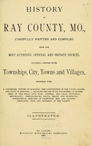 cover of History of Ray County, Mo
