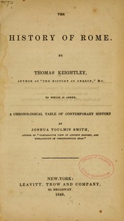 The history of Rome by Keightley, Thomas