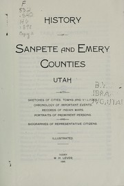 Cover of: History of Sanpete and Emery counties, Utah by 