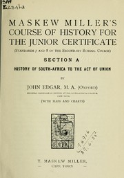 Cover of: History of South Africa, to the Act of Union