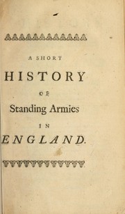 Cover of: An history of standing armies in England