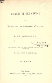 Cover of: History of the church in the eighteenth and nineteenth centuries