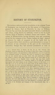 Cover of: History of the town of Stonington, county of New London, Connecticut, from its frist settlement in 1649 to 1900 by Richard Anson Wheeler