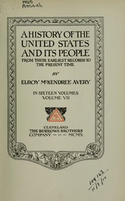 Cover of: A history of the United States and its people from their earliest records to the present time.  Complete index to Vol. 1-7