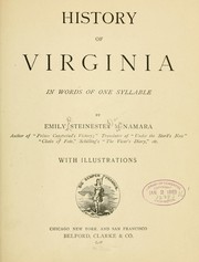 Cover of: History of Virginia in words of one syllable