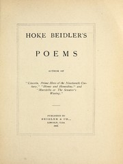 Cover of: Hoke Beidler's poems