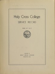 Cover of: Holy Cross College service record: war of 1917.
