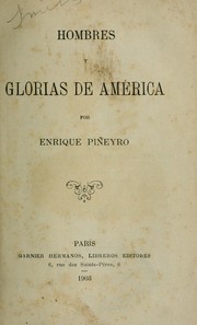 Cover of: Hombres y glorias de América