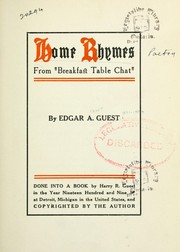 Cover of: Home rhymes
