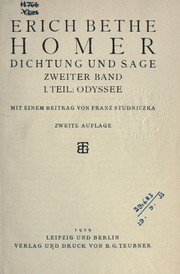 Cover of: Homer, Dichtung und Sage