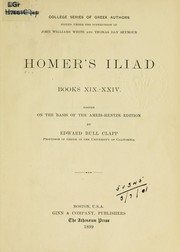 Cover of: Homer's Iliad, books 19-24: Edited on the basis of the Ameis-Hentze edition