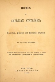 Cover of: Homes of American statesmen | 