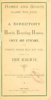 Cover of: Homes and sports along the Erie. by Erie Railroad Company., Erie Railroad Company.