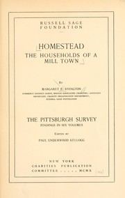 Cover of: Homestead: the households of a mill town