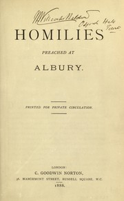 Cover of: Homilies preached at Albury by 