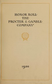 Cover of: Honor roll: the Procter & Gamble company.