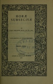 Cover of: Horae subsecivae