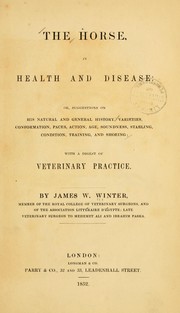 The horse, in health and disease by James W. Winter