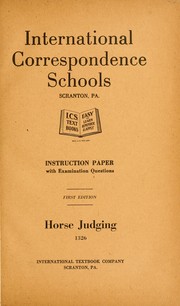 Cover of: Horse judging