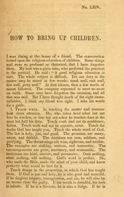 Cover of: How to bring up children by William S. Plumer