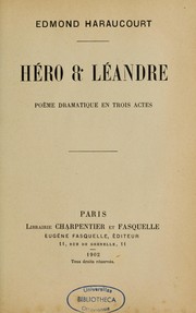 Cover of: Héro & Léandre: poème dramatique en trois actes