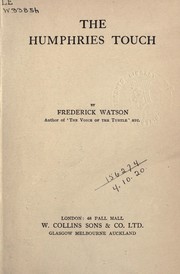 Cover of: The Humphries touch by Watson, Frederick