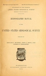 Cover of: Hydrographic manual of the United States Geological survey | Edward Charles Murphy