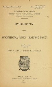 Cover of: Hydrography of the Susquehanna river drainage basin