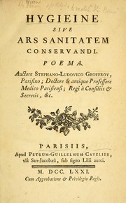 Cover of: Hygieine, sive, Ars sanitatem conservandi: poema