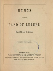Cover of: Hymns from the land of Luther by Jane Borthwick