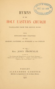 Cover of: Hymns of the Holy Eastern church