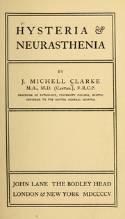 Cover of: Hysteria and neurasthenia