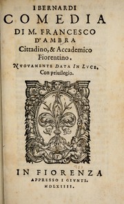Cover of: I Bernardi by Francesco d' Ambra