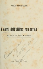 I canti dell'ultimo romantico by Oddo Marinelli